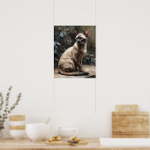 Niedliches birmanisches Katzenkunstposter Poster (Küche)