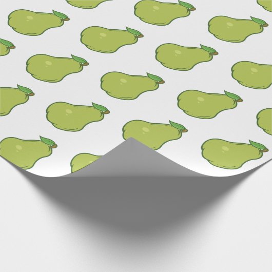 Niedliches Birnen-Muster Geschenkpapier (Ecke)