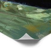 Niedliches Black Bombay Cat Art Print Poster (Ecke)