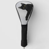 Niedliches Black Cat Foto Golf Headcover (Vorderseite)