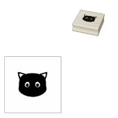 Niedliches Black Cat-Gesicht Gummistempel (Stempel)