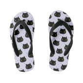 Niedliches Black Cat Polka Dot Pattern Kinderbadesandalen (Fußbett)
