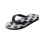 Niedliches Black Cat Polka Dot Pattern Kinderbadesandalen (Schrägansicht)