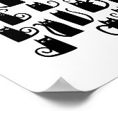 Niedliches Black Cat Poster (Ecke)