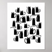 Niedliches Black Cat Poster (Vorne)