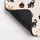 Niedliches Black Cat Pumpkin Halloween-Muster Mousepad (Ecke)