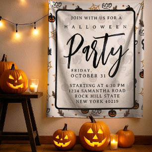 Niedliches Black Cat Pumpkin Halloween-Muster Wandteppich