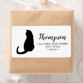 Niedliches Black Cat Return Label (Insitu)
