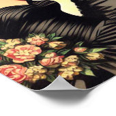 Niedliches Black Dress Button-up Poster (Ecke)