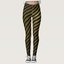 Niedliches Black Gold Candy Strip Glitzer Muster