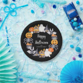 Niedliches Black Happy Halloween Illustration Part Pappteller (Party)