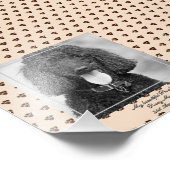 Niedliches Black Poodle Hunde FOTO mit dem Namen K (Ecke)