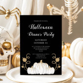 Niedliches Black Pumpkin Halloween Party Einladung
