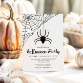 Niedliches Black Spider-Halloween-Party Einladung