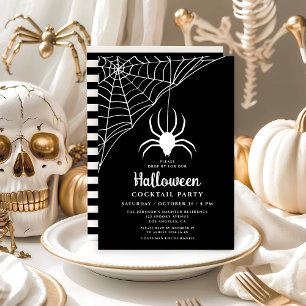 Niedliches Black Spione Halloween Cocktail Party Einladung