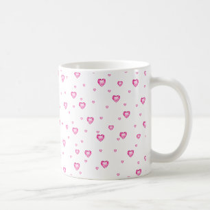 Niedliches Blasen-Gum-Rosa-Valentine-Muster Kaffeetasse