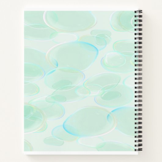 Niedliches Blasenmuster Notizblock (Rückseite)