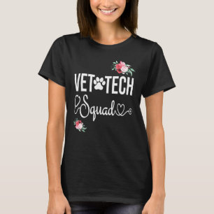 Niedliches Blatt Blume Veterinärmedizinischer Leit T-Shirt