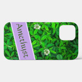 Niedliches Blattmuster Botanisches Personalisierte Case-Mate iPhone Hülle (Rückseite (Horizontal))