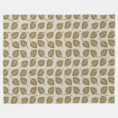 Niedliches Blattmuster Fleecedecke (Vorderseite (Horizontal))