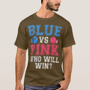 Niedliches Blau gegen rosa Geschlecht offenbart Pa T-Shirt
