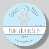 Niedliches Blau | Hunde-Leckerei-Firmenzeichen Runder Aufkleber