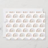 Niedliches Blau und Braunfarben Rainbow Birth Ankündigung (Rückseite)