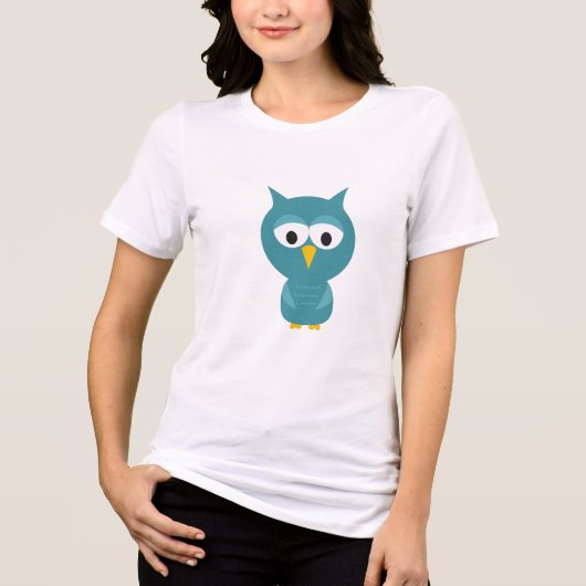 Niedliches Blau und Gelb Cartoon Tri-Blend Shirt (Vorderseite)
