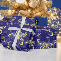 Niedliches Blau und Gelb Schmetterling Illustriert