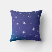 Niedliches Blau und Lila Gefälle Star Nacht Kissen (Rückseite)