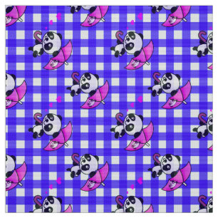 Niedliches Blau und Weiß Gingham Stoff