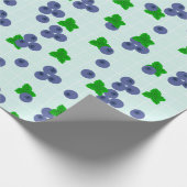 Niedliches Blaubeeren-Wrackpapier  Geschenkpapier (Ecke)