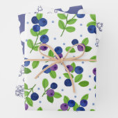 niedliches Blaubeermuster-Party Geschenkpapier Set (Beispiel)