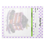 Niedliches Blaubeerrezept Notizblock (Vorderseite)