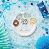 Niedliches Blauer Donut-Baby Pappteller (Party)