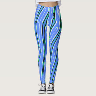 Niedliches blaues abstraktes Muster "Ratti_Creativ Leggings