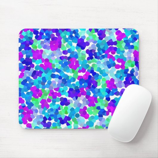 Niedliches blaues Aqua-Veilchen-Muster Mousepad (Mit Mouse)
