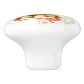 Niedliches blaues Auge kleines Mädchen handes out Keramikknauf (Seitenansicht)