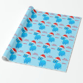 Niedliches blaues Baby Dinosour mit Geschenkpapier (Ungerollt)