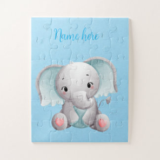 Niedliches blaues Baby Puzzle
