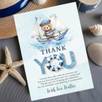 Niedliches blaues Boot Teddy Bear Boy Geburtstag