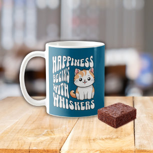 Niedliches blaues Cat Sprichwort Kaffeetasse