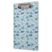 Niedliches Blaues Dinosaurier-Muster Klemmbrett (Links)