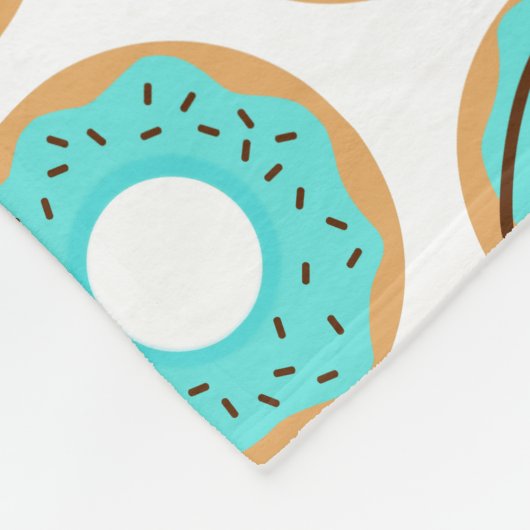Niedliches blaues Donuts-Muster Fleecedecke (Ecke)