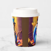 Niedliches blaues Eichhörnchen mit Brille Pappbecher (Links)