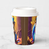 Niedliches blaues Eichhörnchen mit Brille Pappbecher (Rechts)