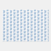 Niedliches blaues Elephant Wrapping Paper-Set Geschenkpapier Set (Vorderseite 2)