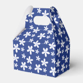 Niedliches, blaues, florales Muster Geschenkschachtel (Rückseite)