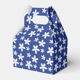 Niedliches, blaues, florales Muster Geschenkschachtel