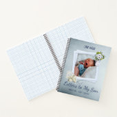 Niedliches blaues Foto Briefe an meinen Sohn Keepa Notizblock (Innenseite)